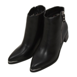 Botas de biqueira preta amêndoa 88168 Preta preto