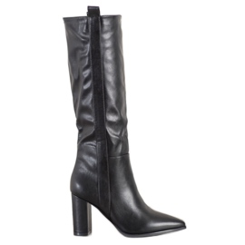 Seastar Botas pretas de salto alto preto