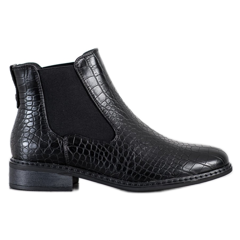 Goodin Chelsea Boots com padrão preto