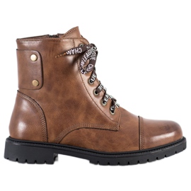 Goodin Botas de amarrar marrons marrom