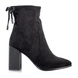 Goodin Botas de camurça com laço preto