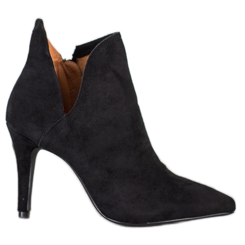 Bella Paris Botas elegantes em um salto alto preto