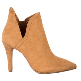 Bella Paris Botas elegantes de salto alto marrom