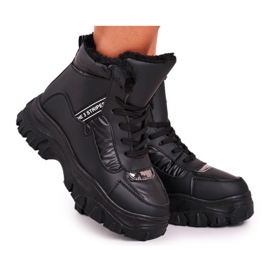 Marquiiz Botas esportivas femininas de neve com pele Black Euphoria preto