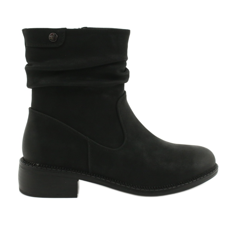 Botas Pretas Franzidas Sergio Leone BT529 preto