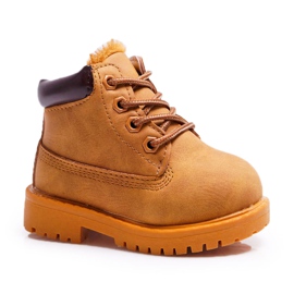Botas infantis para caçadores de calor Camel Dexter marrom amarelo
