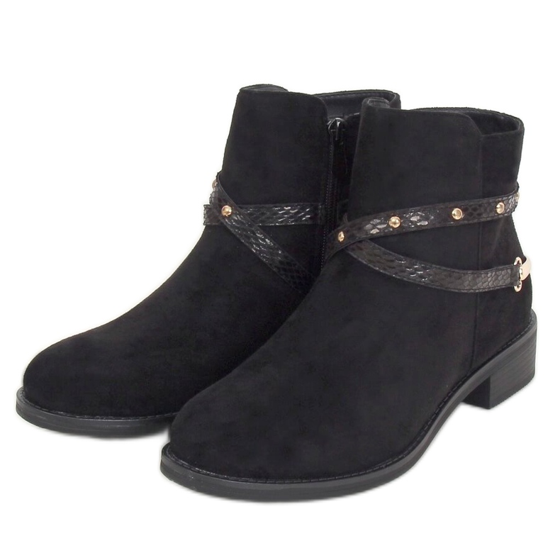 Botas pretas femininas RQ332 preto