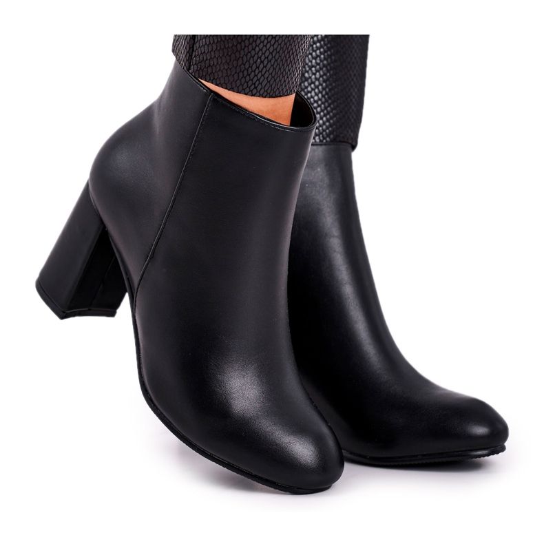 FW1 Botas de salto femininas com arma preta preto FW1 Botas de salto femininas com arma preta preto
