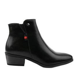 Botas pretas rasas de tornozelo 20Y8039-1P preto