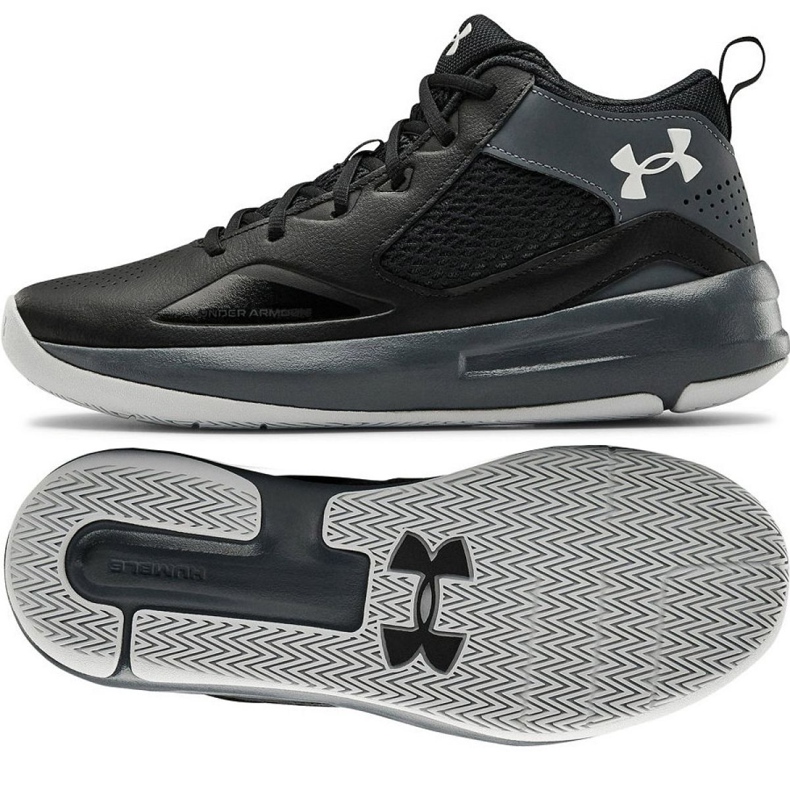 Under Armour Lockdown 5 M 3023949-001 sapatos cinza, preto preto