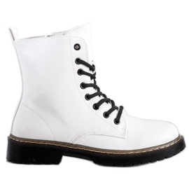 Small Swan Botas Brancas branco preto