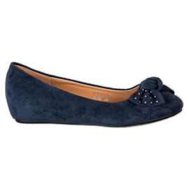 Fama Wedge Ballerina azul marinho