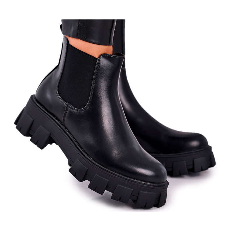 SEA Botas femininas Botas Jodhpur Morie Black preto