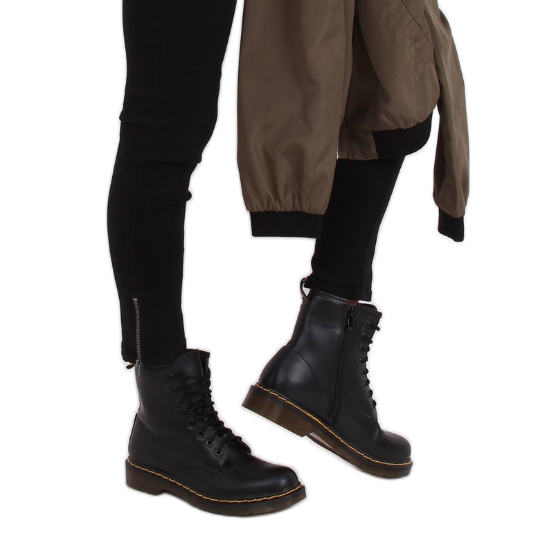 Botas de amarrar pretas martensiaki NC1019 pretas preto