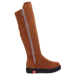 Botas de camelo rasas NS136P Camel marrom