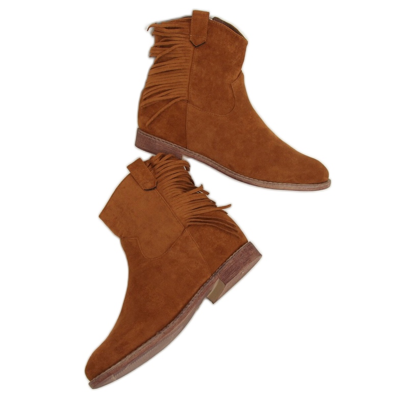 Botas no estilo boho camel 688-A99 Camel castanho multicolorido
