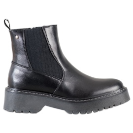 J. Star Botas na plataforma preto