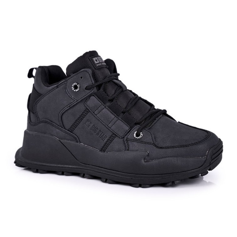 Sapatas esportivas masculinas Big Star pretas GG174416 preto