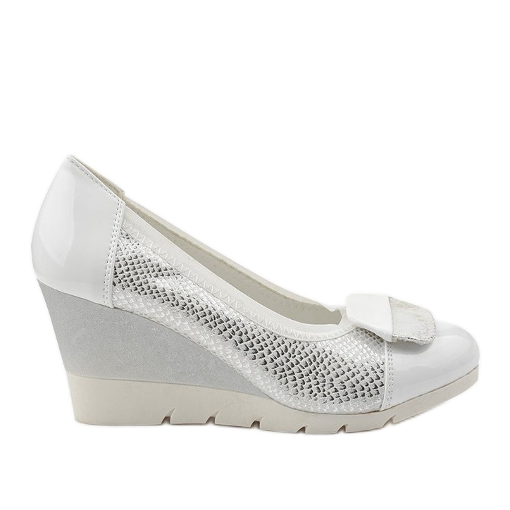 Sapatos de prata no calcanhar em cunha Downreaver