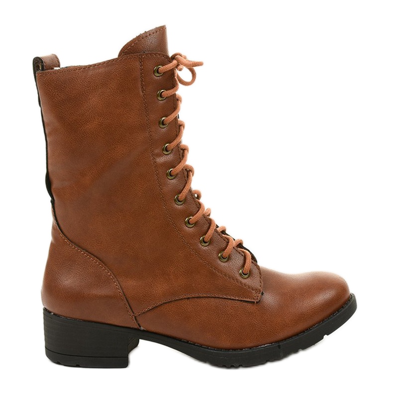 Botas de amarrar marrom S10 castanho