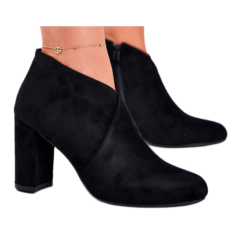 Botas femininas de salto alto Sergio Leone pretas BT498 preto