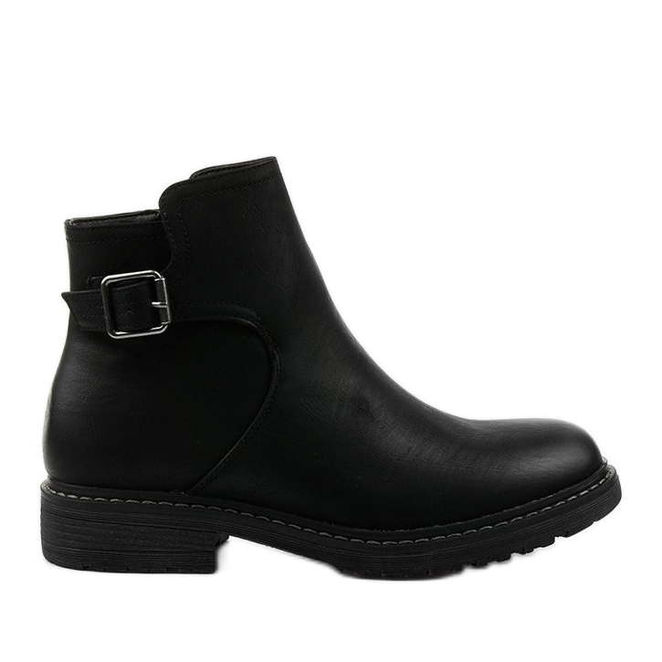 Botas pretas planas isoladas Woodbreath preto