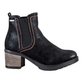 SHELOVET Botas estilosas com glitter preto