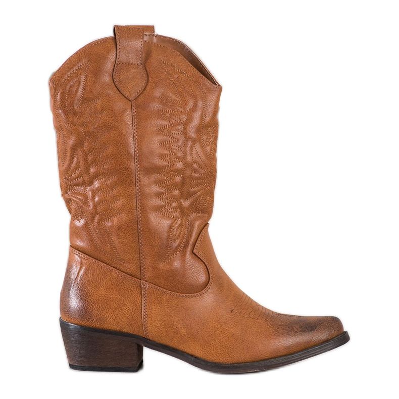 SDS Botas de cowboy marrons castanho