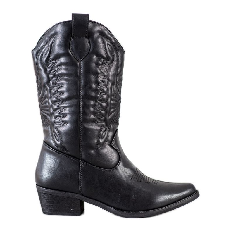 SDS Botas de cowboy pretas preto