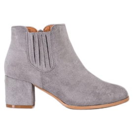 Bella Paris Botas Curtas de Camurça bege