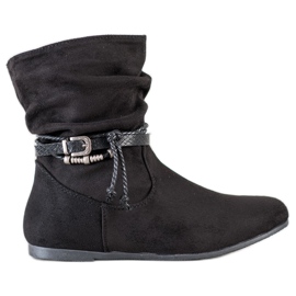 SHELOVET Botas de camurça elegantes preto