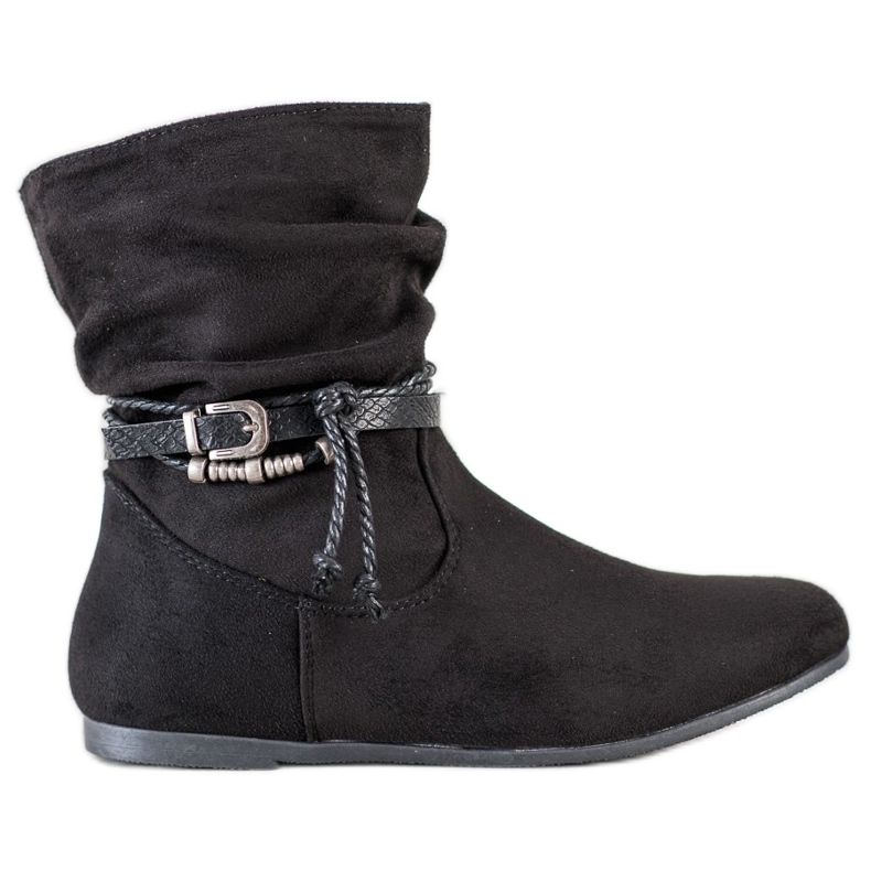 SHELOVET Botas de camurça elegantes preto