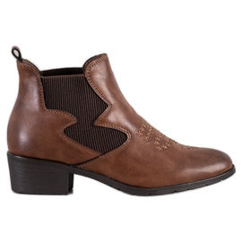Weide Botas de couro ecológico marrom