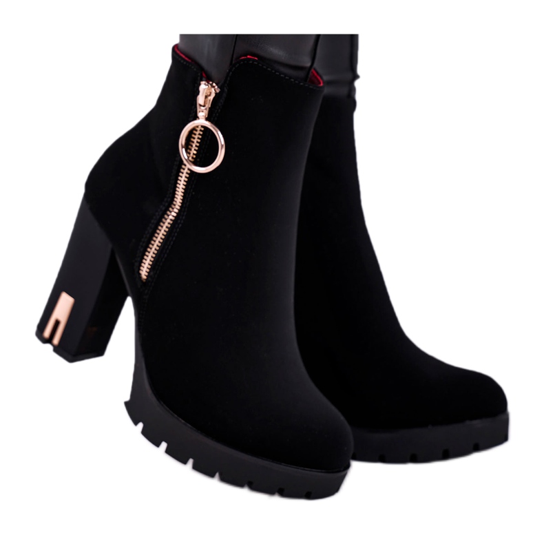 Botas femininas de salto alto Black Yris preto