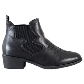 Weide Botas de couro ecológico preto