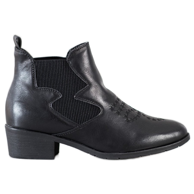 Weide Botas de couro ecológico preto