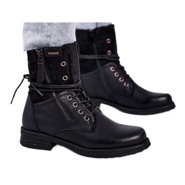 Botas de trabalho femininas pretas preto