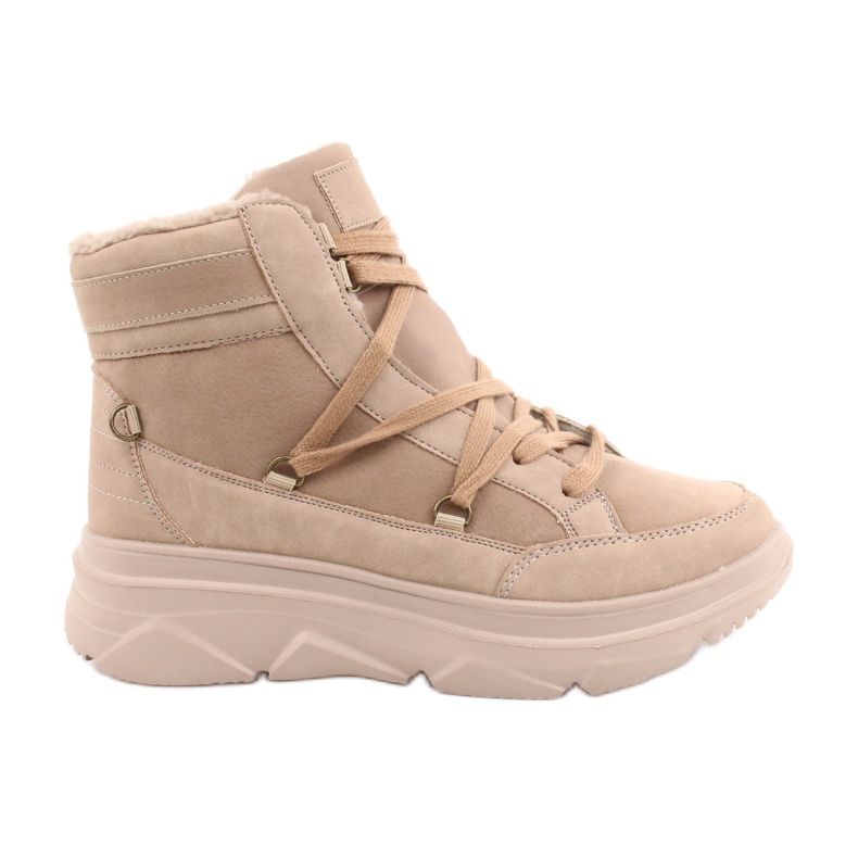 Kylie Crazy Tênis feminino Bege Botas de neve Missy