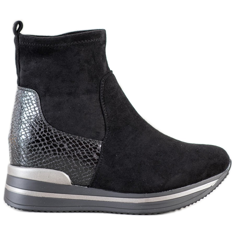 Gogo Botas de cunha preto