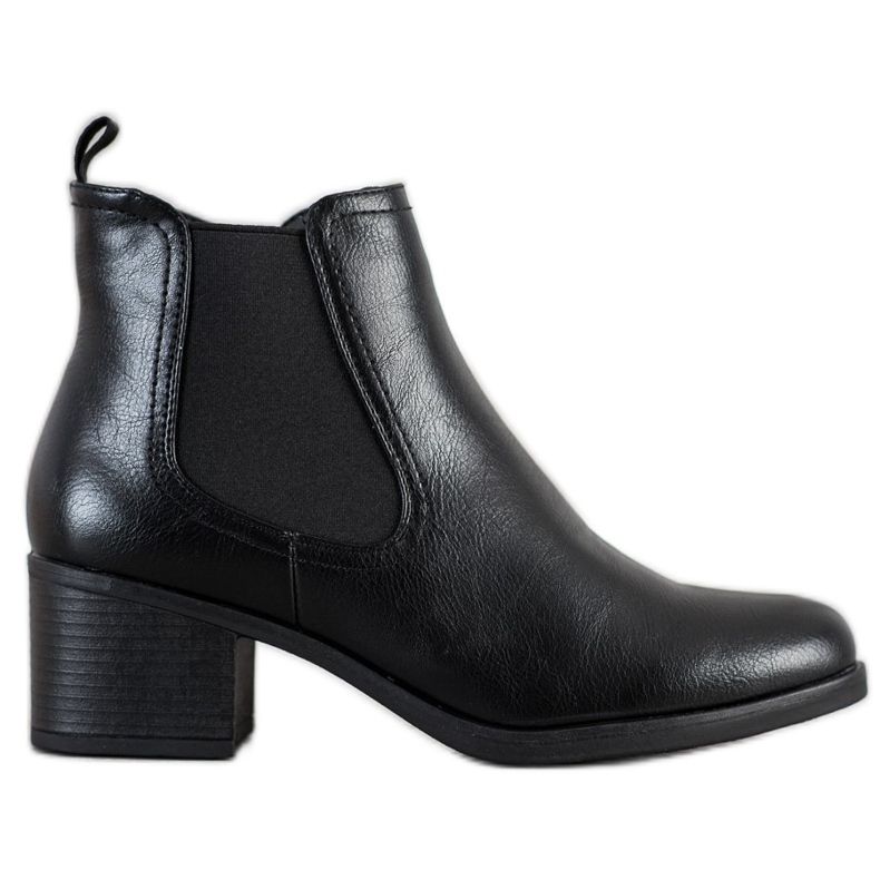 J. Star Botas em poste baixo preto