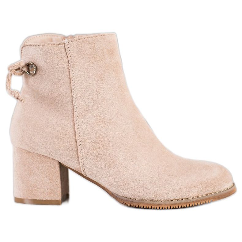 J. Star Botas com amarração bege