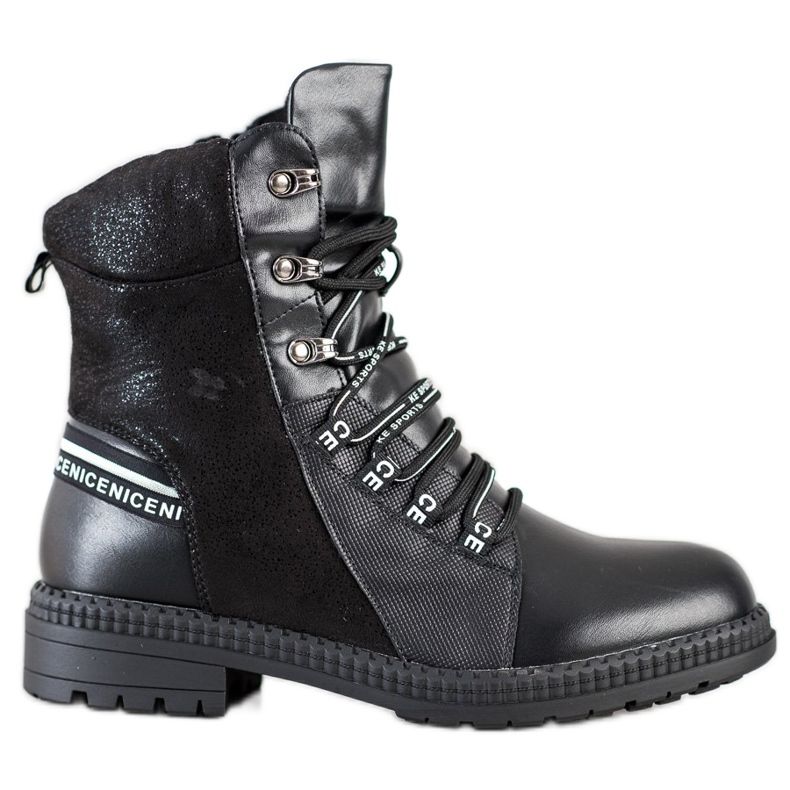 Gogo Trabalho atado agradável preto