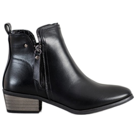 J. Star Botas Com Zíper Decorativo preto