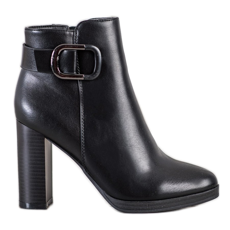 Ideal Shoes Botas Pretas Elegantes preto