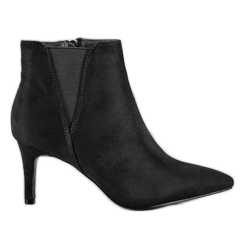 SHELOVET Botas pretas de salto alto preto