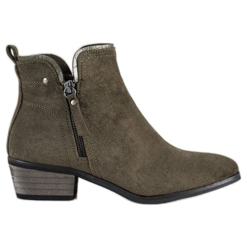 J. Star Botas Com Zíper Decorativo verde J. Star Botas Com Zíper Decorativo verde