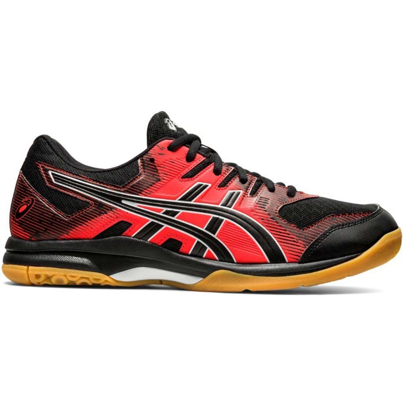 Tênis Asics Gel Rocket 9 preto-vermelho 1071A030 003 para homens para voleibol