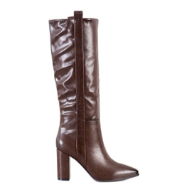 Seastar Botas marrons de salto alto marrom