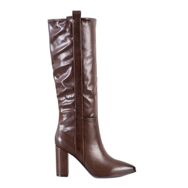 Seastar Botas marrons de salto alto castanho