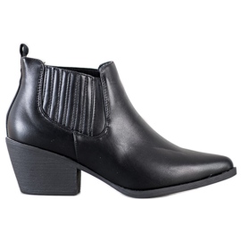 Cm Paris Botas curtas em spitz preto